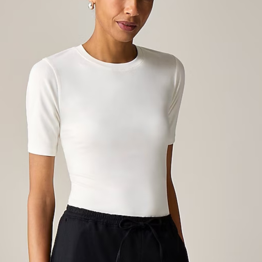 J crew Refined rib elbow-sleeve T-shirt